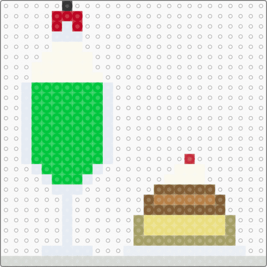 ♡°•melon soda and pudding•°♡ 🍨🥤🍒🍈🍮 - white,green