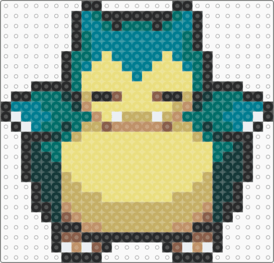 (143) Snorlax WS - gen 1, kanto, normal pokemon, pokemon, snorlax, teal, yellow