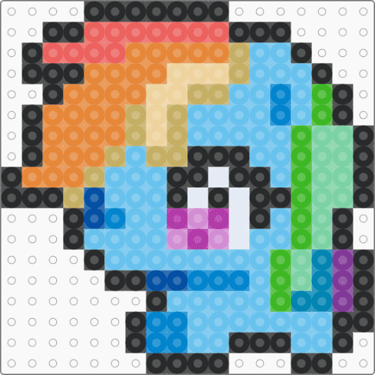 Smol Rainbow Dash - beige, light blue, mlp, my little pony, orange, rainbow dash
