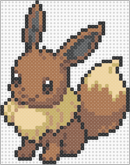 Eevee Sprite B&W - tan,beige,eevee,sprite,pokemon
