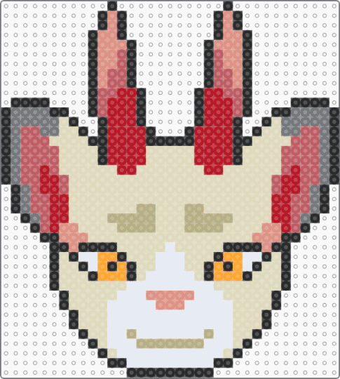 Shino Head - animal crossing, animal crossing villager, beige, red, shino