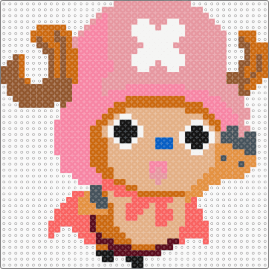 Chopper Hama - beige,orange,pink,hama,onepiece,chopper,chopperman,anime
