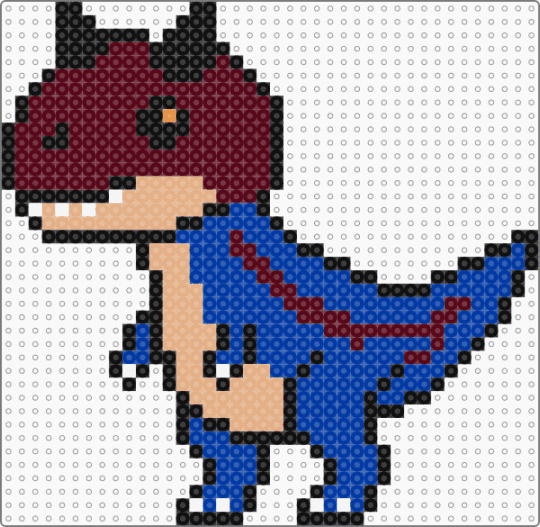 Carnotaur Jurassic World Hama - blue,brown,hama,dinosaur,carnotaur