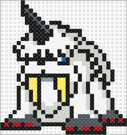 Ikkakumon small Hama - black, colorful, digimon, hama, ikkakumon, purple, white, yellow