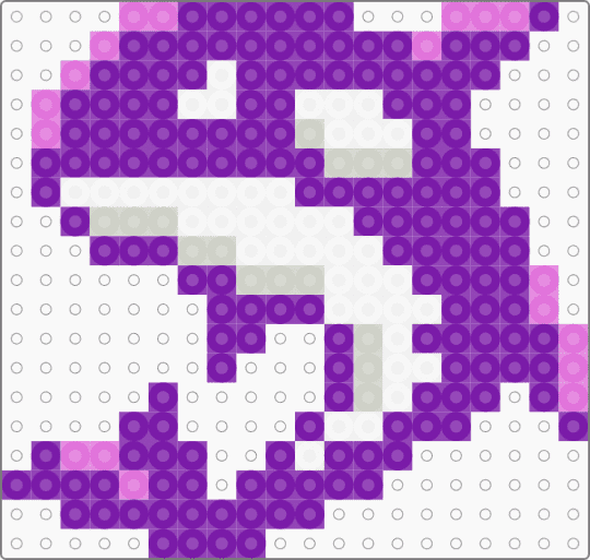 Killer Whale tiny Hama - purple,hama,killer whale,tiny