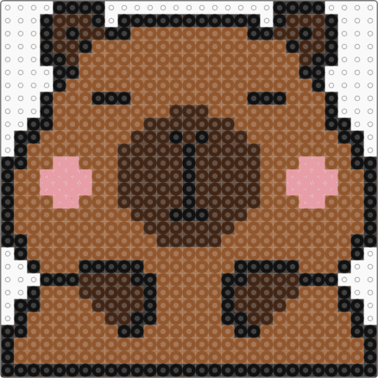 Capybara Hama - animal, capybara, hama, tan