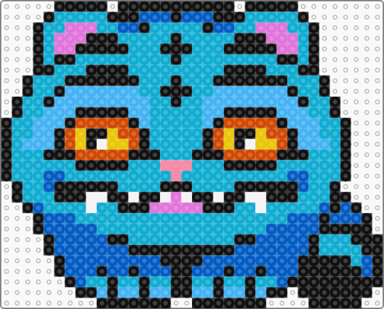 Derpy small Hama - light blue,blue,hama,kpop,derpy,tiger,huntrix