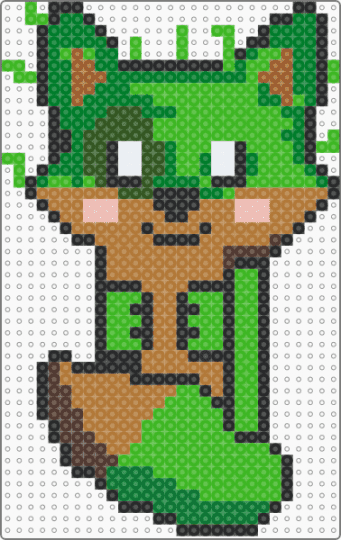 Grey Fox!! Pony Bead Pattern - Kandi Pad | Kandi Patterns, Fuse Bead ...