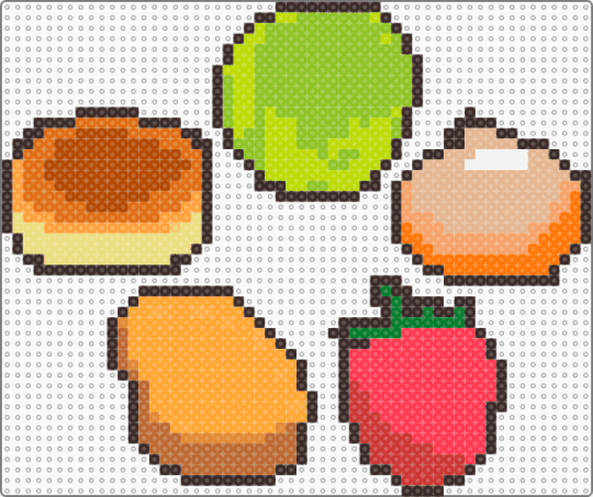 Yummy food - brown,green,orange,red