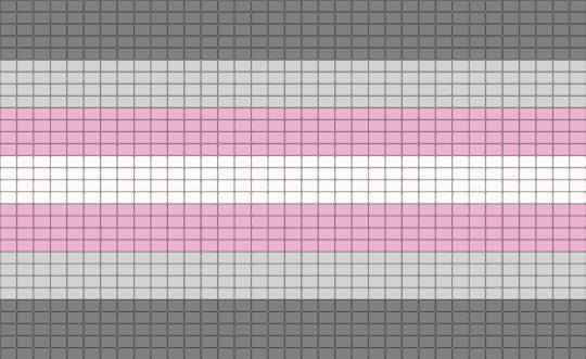 Demigirl flag :3 - gray,pink