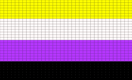 non-binary flag :3 - yellow,purple