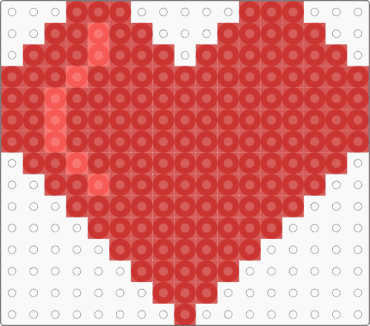 Pixel game heart - red