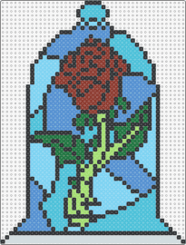 Project 116 - beauty and the beast,rose,flowers,stained glass