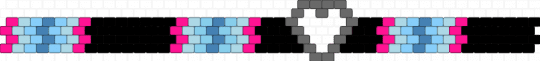 Transmac heart choker - light blue,pink