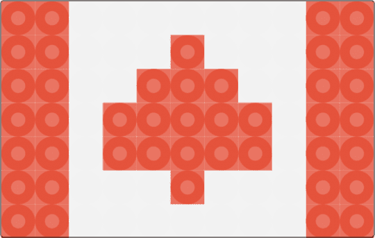 Canada flag (perler) - canada, red, white