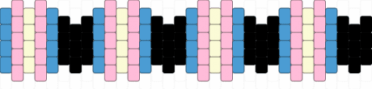 Trans macaron cuff - light blue, pink
