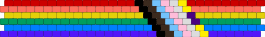 Progress pride cuff - blue, colorful, pride, purple, red