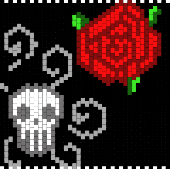 Rose for Emily - black,brown,red,beige