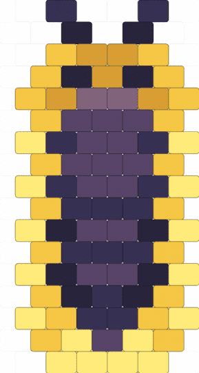 Lemon Blue Isopod - yellow,purple