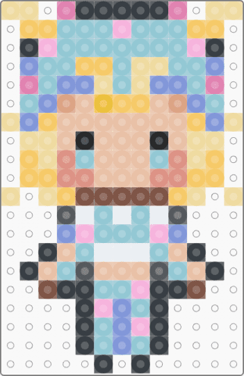 Johnny joestar chibi - light blue,beige,sbr,jjba,johnny joestar