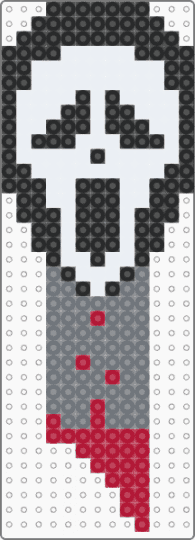 Ghostface bookmark - gray, red