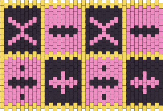 Trish Una skirt pattern - golden wind, jjba, jojos bizarre adventure, pink, yellow