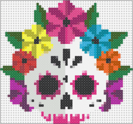 600 Skull - sugar skull,flowers,vibrant,festive,cultural,traditional,meaningful,colorful,pin