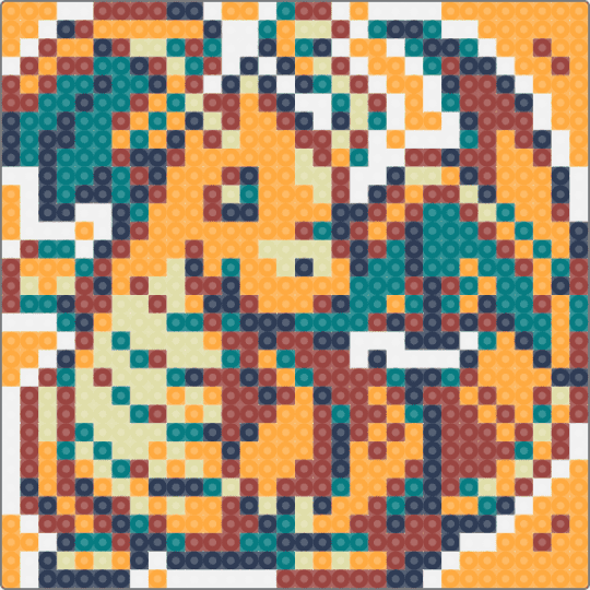 remixed small dragonite - red,orange