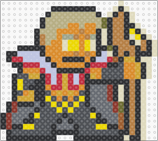 adam warlock - beige, gray, orange