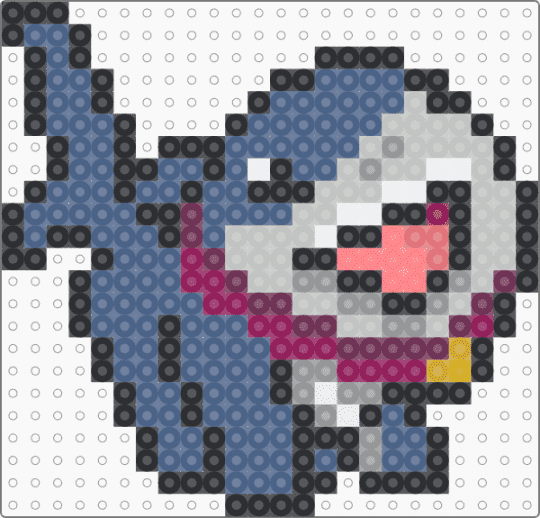 jeff the land shark - beige, blue, pink