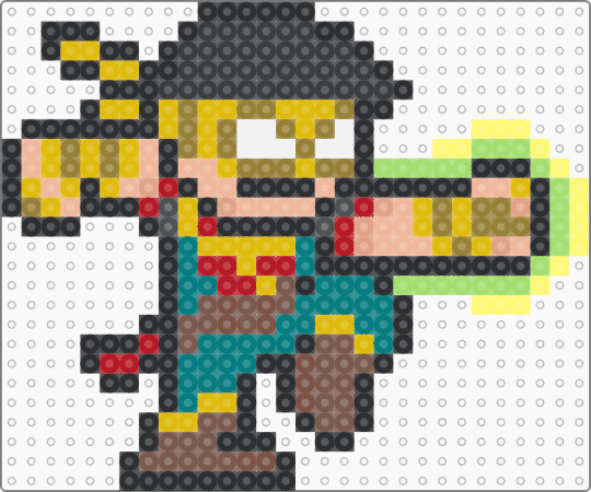 iron fist - beige, black, colorful, teal, yellow