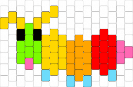 Caterpillar Kandi 5 - caterpillar,insect,colorful,nature,vibrant,playful,cheerful,segments,bright