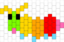 Caterpillar Kandi 4 - caterpillar,insect,colorful,nature,vibrant,playful,cheerful,segments,bright