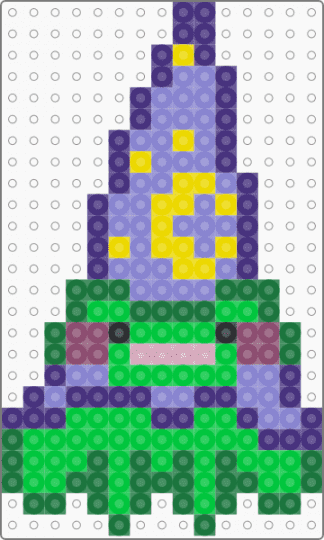 wizard frog - purple,green,blue