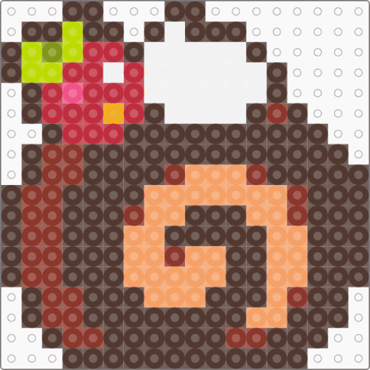 chocolate cake roll - brown,red,orange