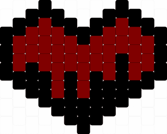 Bloody heart - black,brown