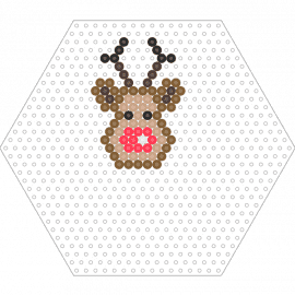 Reindeerface - rudolph,reindeer,nose,cute,simple,christmas,animal,tan,red