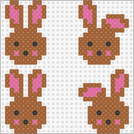 Hase Gesicht rechts/links - bunny,rabbits,face,cute,playful,charming,whimsy,joy,innocence,brown