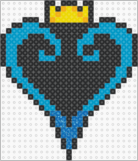 Kingdom Hearts - black,light blue