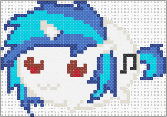 djpon3 pattern - blue,light blue,mylittlepony,djpon3,chibi,mlp,vinyl scratch,my little pony