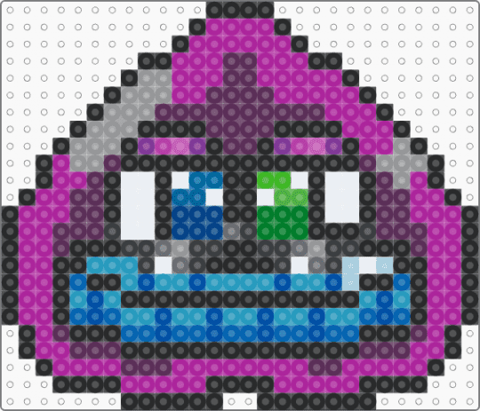 ethereal wubbox face peler charm (msm) - msm,my singing monsters,wubbox,perler,charm,one pegboard,vidoe game