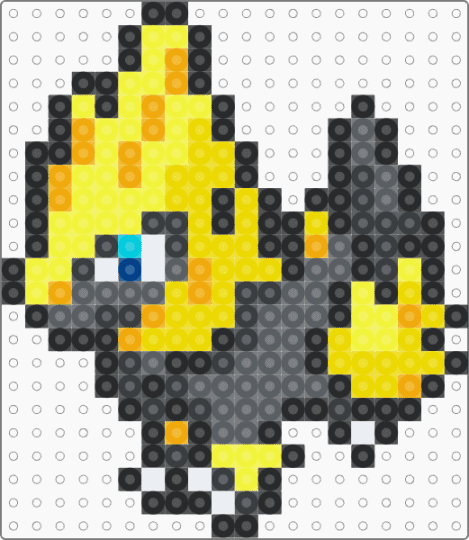 shiny manectric small - black,yellow,gray,pokemon,sprite,video game,shiny pokemon,manectric,small
