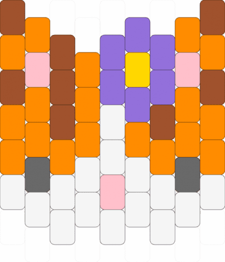 Kitty with stripes! - red,orange,purple