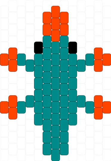 Perry - teal,red