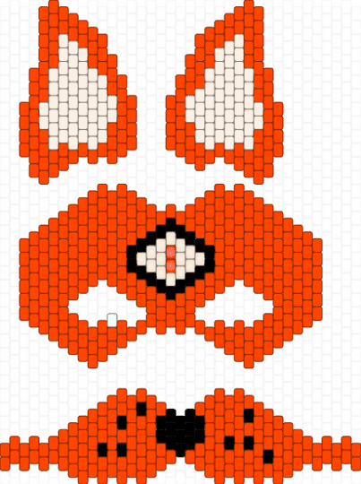Therian fox mask - red