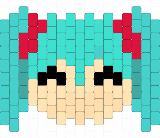 Miku head!!! :3 - light blue,beige