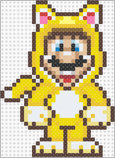 Cat Mario - brown,yellow