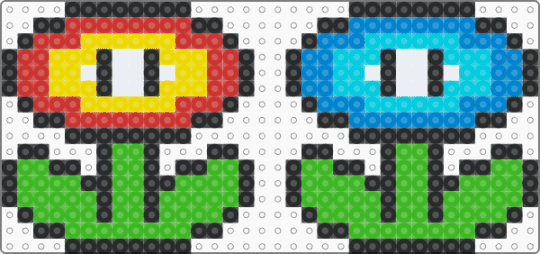 Vine with rainbow flowers Fuse Bead Pattern - Kandi Pad | Kandi ...