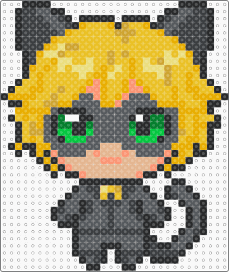 Miraculous Catnoir - gray,yellow,orange