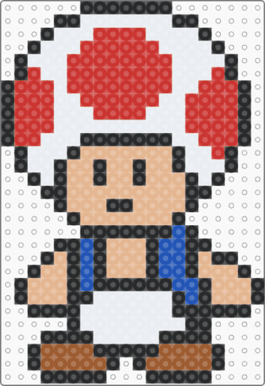 Toad - beige,red